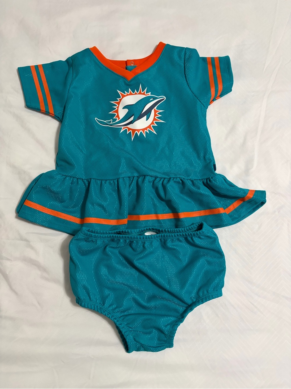 NFL Infant Team Apparel Romper in Teal and Orange